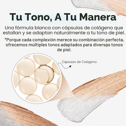 Miniatura 3 de ELROEL Blanc Cover Cream Stick V White – Barra de base de maquillaje coreana que cambia de color con Volufiline – Cobertura media a completa