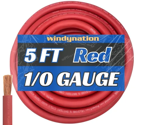 Miniatura 12 de Cable flexible de cobre puro para soldadura de batería calibre 4 AWG 25 pies negro + 25 pies rojo - Coche, Inversor, RV, Solar Negro de 25 pies + 25