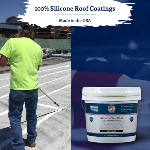 Miniatura 6 de Countryman Coatings - Revestimiento para techo 100% silicona - Restaura tu techo en un día - Sella fugas, grietas, costuras, penetraciones - Se Negro