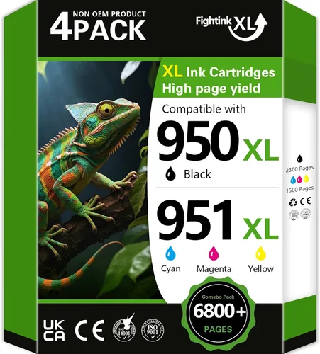 950XL 951XL - Cartuchos de tinta compatibles con HP 950 951, paquete combinado compatible con HP 950 951 para HP Ink 950 951 Combo Pack para