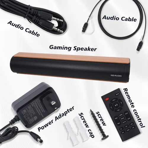 Miniatura 6 de Barra de sonido para Smart TV, barra de sonido de 50 W con conexión Bluetooth/ARC/óptica/AUX, aumento de volumen automático