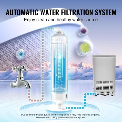 Miniatura 4 de VEVOR Máquina comercial para hacer hielo, máquina de hielo de 90 libras/24 horas con capacidad de almacenamiento de 22 libras, 40 cubitos de hielo