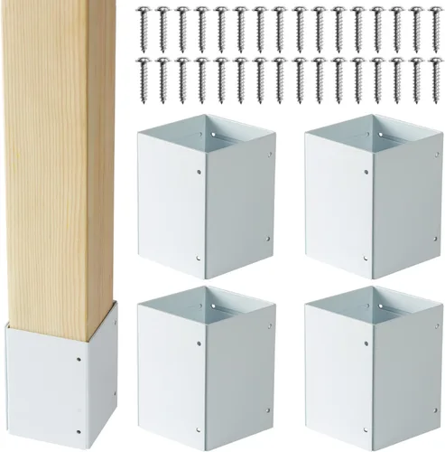 Miniatura 8 de Protector de poste ajustable de acero inoxidable 304 (rango de 3.3-6 pulgadas), protege buzones, cubierta y vallas de la lluvia y daños al