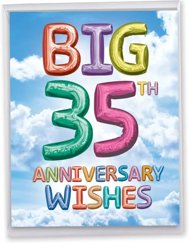 Miniatura 10 de NobleWorks - Tarjeta de felicitación de 30 aniversario con sobre de 8.5 x 11 pulgadas para hombres, mujeres - Jumbo 30 años de matrimonio - Big 30