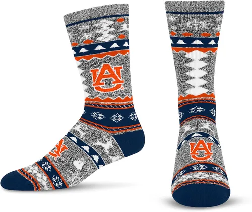 Miniatura 7 de For Bare Feet Ugly Holiday Sweater Crew Sock NCAA