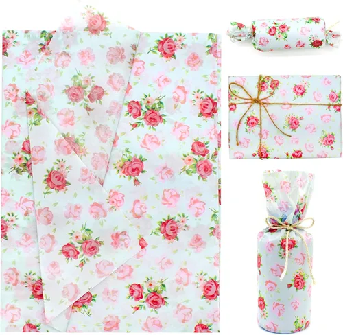 Miniatura 12 de Benvo 20 hojas de papel de seda con estampado floral 20 pulgadas x 29 pulgadas papel de decoupage decorativo papel de seda para regalos envoltura