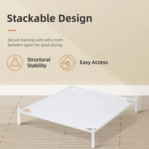 Miniatura 5 de STORAGE MANIAC Estante para Secar Suéteres, Estante de Secar Ropa de Malla, Estante de Secar Ropa de lavandería Apilable, Secador Plano
