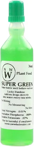 Miniatura 3 de NW Wholesaler - Juego de tres 3 arreglos de bambú de la suerte para interiores con una botella de fertilizante líquido de bambú de la suerte