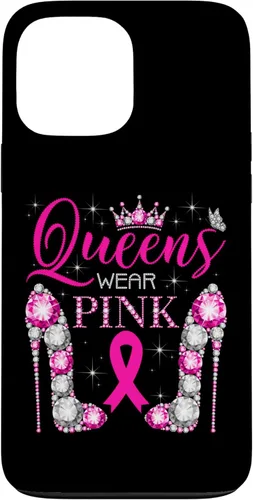 Miniatura 24 de iPhone 12 Pro Max Queens Wear Rosa Concientización del Cáncer de Mama Estuche con Cinta Rosa