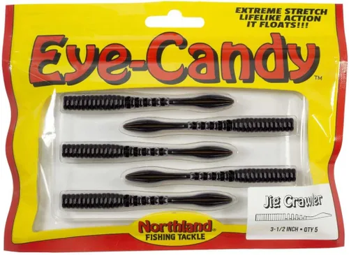 Northland Tackle Eye Candy Jig Crawler - Señuelo flotante de pesca de plástico suave de 3.5 pulgadas para pesca de lucioperca, 12 colores realistas,