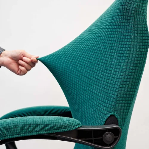 Miniatura 4 de Melaluxe Funda para silla de oficina con fundas para reposabrazos, funda elástica universal para silla de escritorio, fundas para silla de Verde