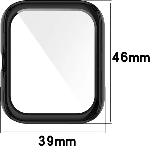 Miniatura 2 de Funda de reloj compatible con Amazfit Bip 3 Pro/Bip 3 Watch, protector de pantalla completa, carcasa rígida de policarbonato duro, carcasa completa