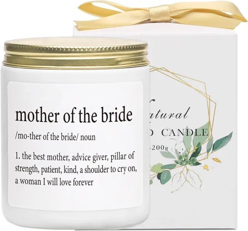 Miniatura 8 de Vela para madre de la novia, regalo de boda para mamá de la novia, regalos de boda para suegra, velas perfumadas de vainilla y lavanda con cristal