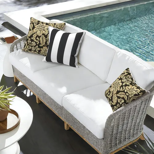 Miniatura 999 de Juego de 2 almohadas para exteriores de 16 x 16 pulgadas, repelentes al agua con interiores, para muebles de patio, hogar, jardín, geometría bohemia