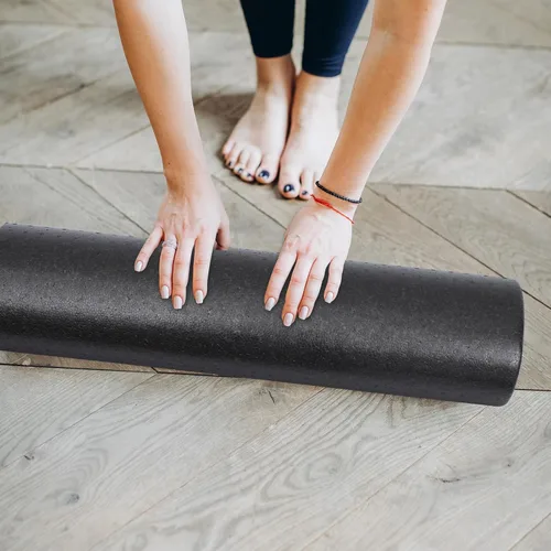 Miniatura 4 de STOBAZA Rodillo de yoga semicircular de alta densidad masajeador muscular negro para fitness alivio de espalda Pilates y entrenamiento de ejercicio
