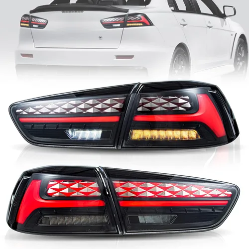 Miniatura 15 de VLAND Conjunto de faros delanteros aptos para Mitsubishi Lancer& EVO X 2008-2020 W/DRL, luz delantera LED con señal de giro secuencial, faro