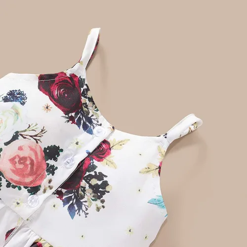 Miniatura 5 de Conjunto de 2 piezas de ropa casual con volantes y botones halter y pantalones cortos con lazo a rayas