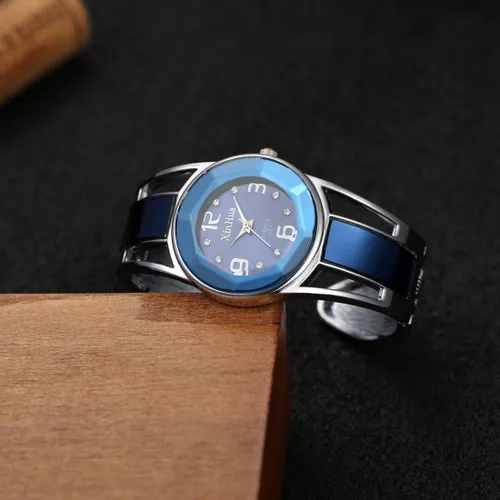 Miniatura 3 de Gosasa Reloj para mujer, diseño impresionante, banda de metal, tamaño pequeño y mediano, brazalete de vestir, 6 pulgadas, juego de regalo con pulsera