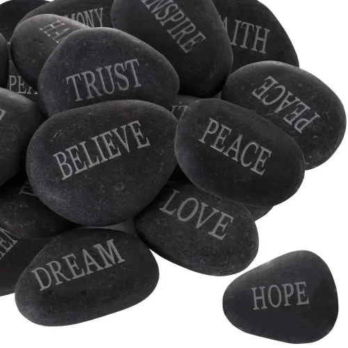 Miniatura 8 de 12 piedras para bricolaje grabadas inspiradoras piedras de jardín pulidas inspiradoras, estimulación natural, decoración curativa personalizada