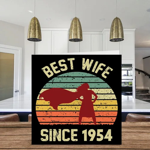 Miniatura 3 de Tarjeta de 71 aniversario para esposa de parte del esposo – La mejor esposa desde 1954 – Regalos con texto en inglés "I Love You", tarjetas