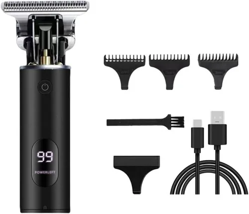 Miniatura 39 de Cortadora de pelo profesional para hombres y mujeres, inalámbrica, recargable, recortadora de pelo, kit de aseo de corte de cuerpo de metal