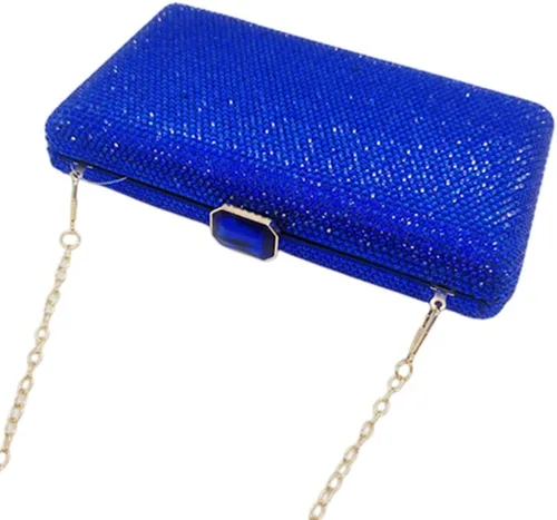 Miniatura 5 de Elegantes bolsas de noche de cristal, bolsos de boda, bolso de novia, caja de mano para mujer