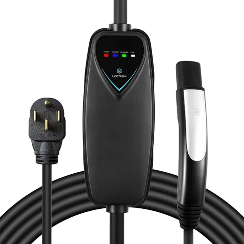 Cargador Tesla Lectron Nivel 2 - 240V, 40 Amp, Enchufe NEMA 14-50, Cable de Extensión de 16 ft - Cargador de Coche Eléctrico Portátil para Tesla -