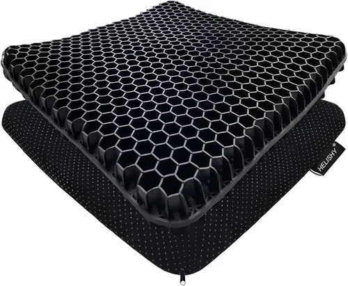 Cojín de gel para asiento para largas horas sentado, alivio de presión - Cojines de gel antideslizantes para espalda, ciática, alivio del dolor de