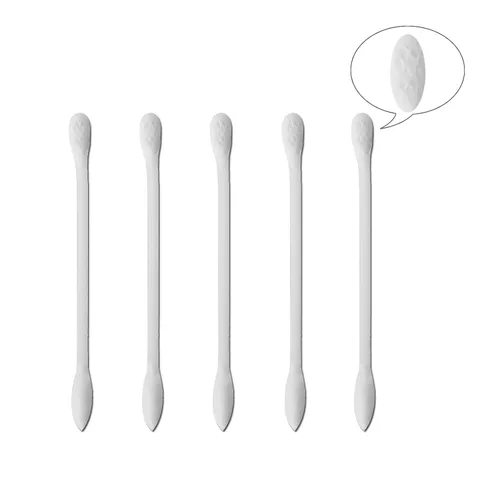 Miniatura 10 de Hisopos de algodón de maquillaje de precisión, capullos de algodón XL de doble punta con puntas puntiagudas y planas, aplicador de puntas de algodón