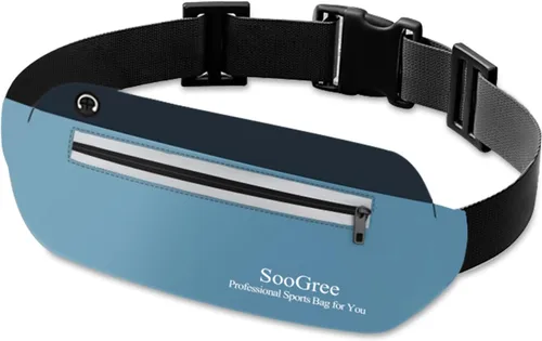 Miniatura 16 de SooGree Riñonera para correr para hombres y mujeres, ligera, impermeable, bolsa para correr, bolsa de almacenamiento reflectante nocturna
