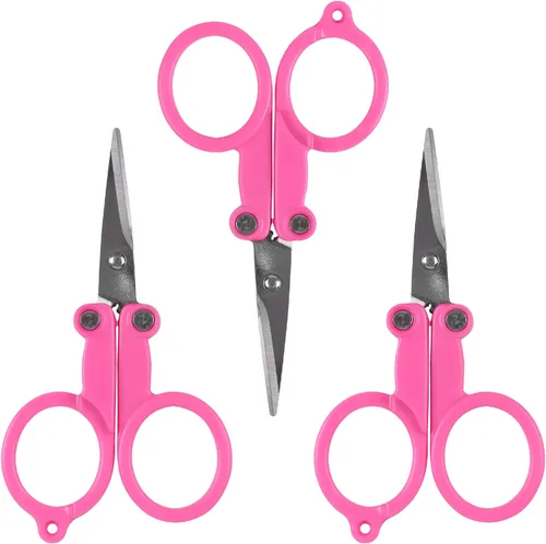 Miniatura 25 de JubileeYarn - Tijeras plegables de metal, oro rosa, 1 tijera