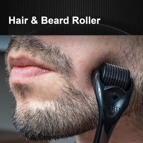 Miniatura 2 de Rodillo Derma Beard Roller Microneedling Dermaroller Facial Roller Microneedle Micro Aguja Rodillo 540 Titanio para Uso Doméstico