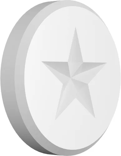 Miniatura 19 de Ekena Millwork ROSP040X040X075GRY07 - Roseta estándar de estrella Grayson con borde biselado, 4 pulgadas de ancho x 4 pulgadas de alto x 3/4