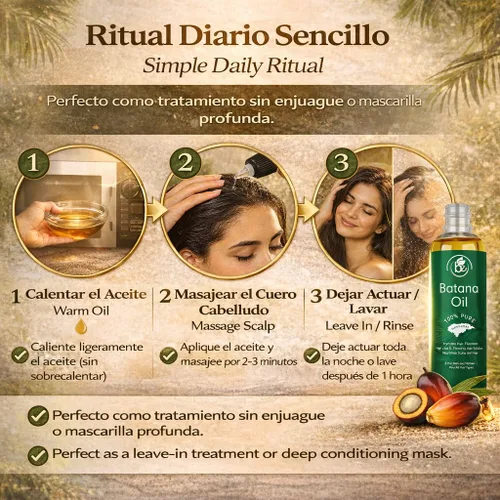 Miniatura 3 de Aceite de batana (paquete de 2) – Aceite crudo 100% puro y natural – 4 onzas líquidas por botella, apoya la fuerza del cabello, grosor y salud