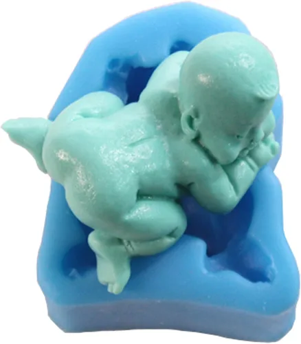 Miniatura 4 de Funshowcase Molde de silicona para dulces de bebé niño para bautizo, decoración de pasteles de baby shower, decoración de cupcakes #219 Baby Boy