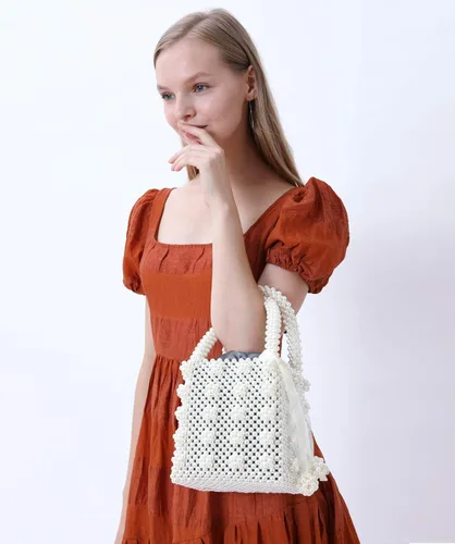 Miniatura 6 de Miuco Bolsos de mano con cuentas para mujer hechos a mano con perlas de cristal