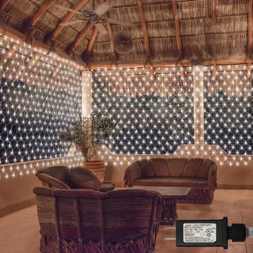 Miniatura 9 de echosari Luces de red para exteriores de 20 x 13 pies, enchufables con control remoto, 720 luces LED de red de Navidad IP68, totalmente impermeables