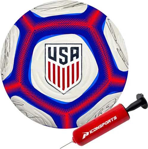 Miniatura 13 de Icon Sports Balón de fútbol oficial de la Federación de Fútbol de USSF93BL-Blanco