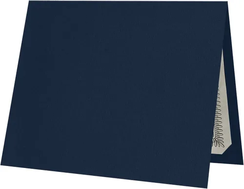 LUXPaper Porta certificados de 9.5 x 12 pulgadas, lino azul náutico, cubierta de 100 libras, 25 unidades Lino Azul Oscuro