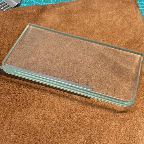 Miniatura 2 de CREASKING Deslizador de vidrio para pulir cuero, herramienta profesional de alisado de bloques de bruñido de vidrio