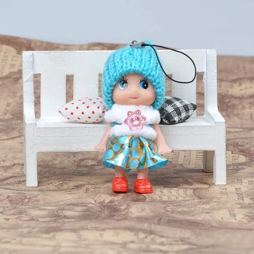 Miniatura 3 de 8 llaveros de muñecas pequeñas de silicona, mini muñeca de princesa de silicona para niñas, kit de casa de muñecas en miniatura, decoración