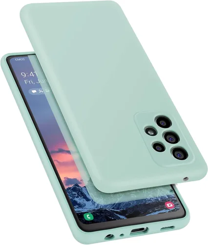 Miniatura 10 de Funda diseñada para Galaxy A52 5G / A52s 5G, silicona líquida de goma a prueba de golpes, forro de tela de microfibra suave, compatible con Galaxy