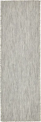 Miniatura 89 de Unique Loom Collection Alfombra de Área Plana Casual de Transición Sólida Jaspeada para Interiores/Exteriores (Pasillo 2' x 6' 1", Azul/Azul Marino)