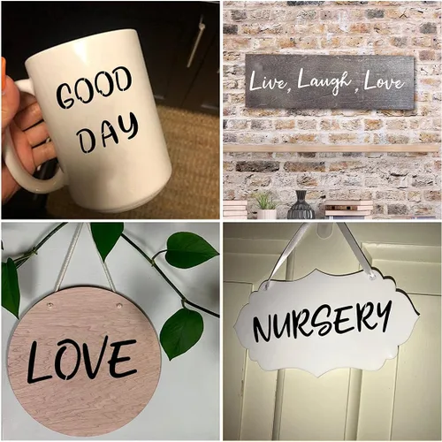 Miniatura 4 de Plantillas de letras del alfabeto para pintar, paquete de 16 plantillas de plantillas de letras para madera, pasteles, galletas y manualidades
