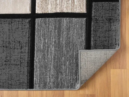 Miniatura 3 de Alfombra moderna de 5 x 7 con geometría de arena para sala de estar, comedor y dormitorio, alfombra de pasillo tallada a mano, poliéster duradero