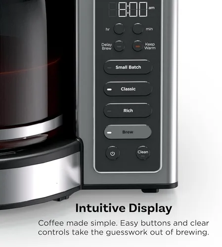 Miniatura 13 de Ninja Fresh Brew™ Cafetera de goteo Jarra de vidrio programable de 14 tazas, preparación clásica y rica, depósito de agua removible de 70 oz