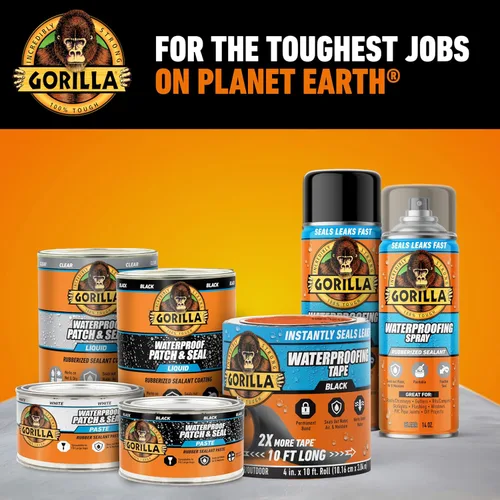 Miniatura 8 de Gorilla - Cinta adhesiva impermeable (10 x 10 pies), color blanco