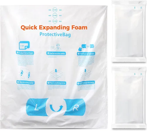 Miniatura 9 de 18" x 24" 8 PCS TONESPAC Instant Pack Quick Expanding Foam X-400 Bolsa de embalaje para embalaje y envío Paquete de 8