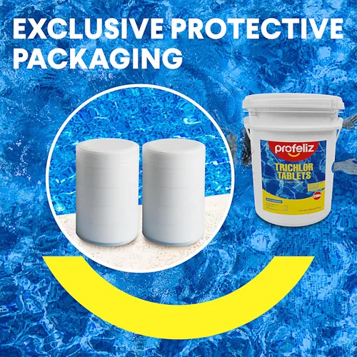 Miniatura 2 de PROFELIZ Tabletas de cloro de 3 pulgadas para piscinas, mata bacterias y detiene algas, disolución lenta, embalaje protector exclusivo, tabletas