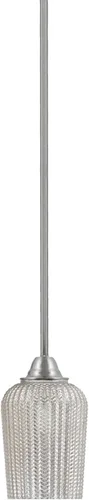 Miniatura 178 de Toltec Lighting Paramount - Mini colgante de 1 luz en acabado negro mate con cristal de arte perla de 7 pulgadas y estilo negro